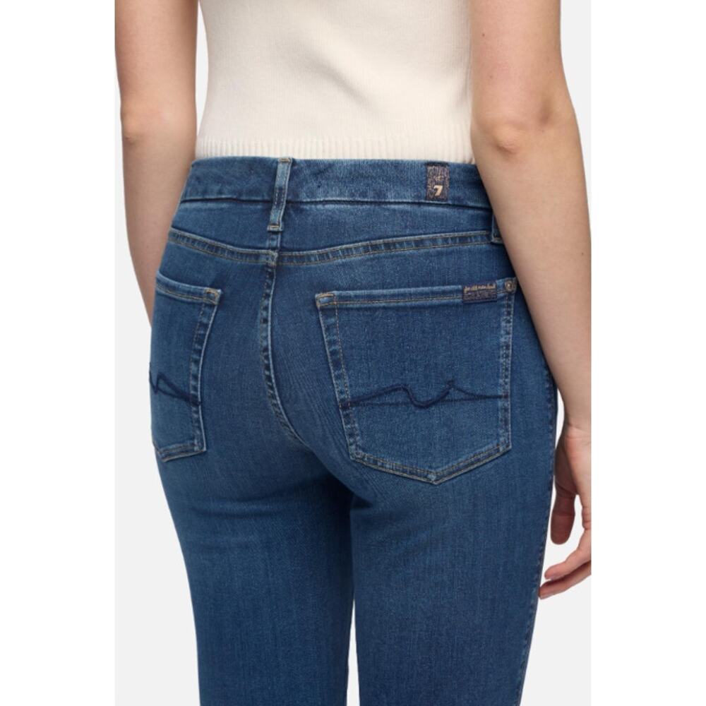 7 FOR ALL MANKIND Womens Kimmie Straight Slim Jeans Size 27 Blue Love Story NWT - Picture 3 of 14